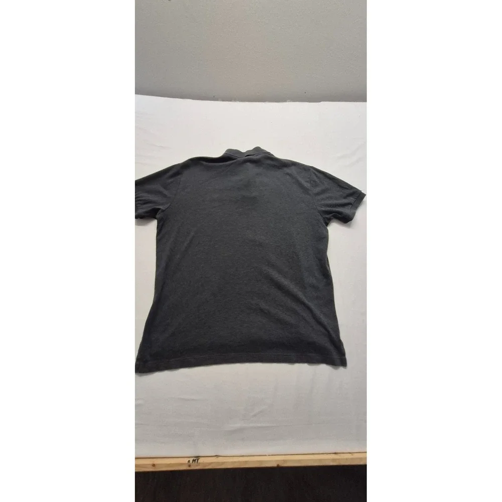 Polo Ralph Lauren‎ men's gray short sleeve polo shirt LG green logo Cotton
